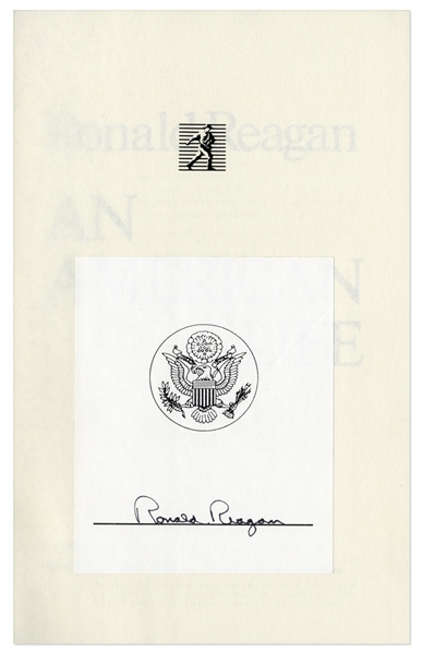 Ronald Reagan Signed First Edition of His Autobiography ''An American Life''